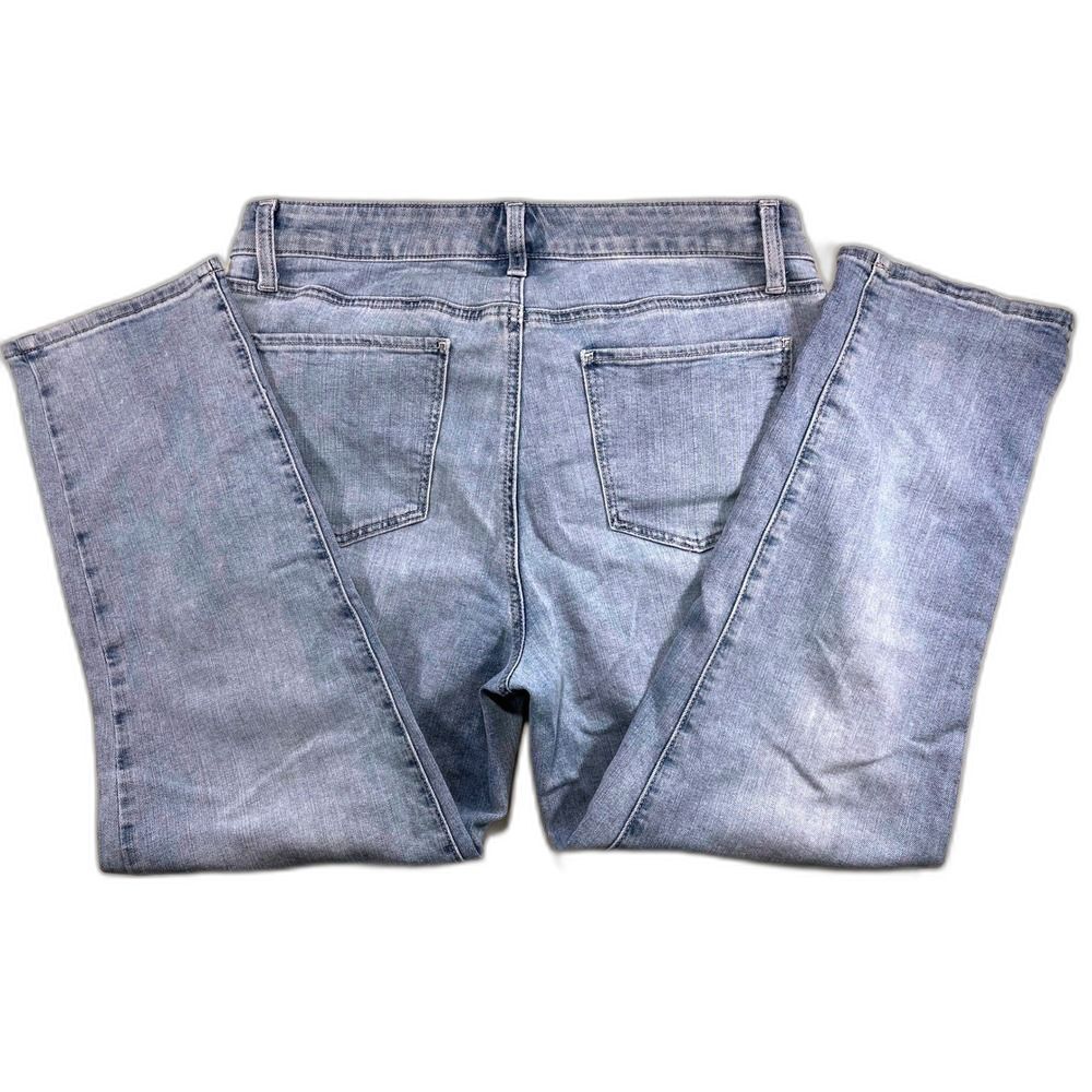 Straight Leg Crop Jeans W/14 Light Blue Wash Talbots KH5741 - Picture 11 of 15
